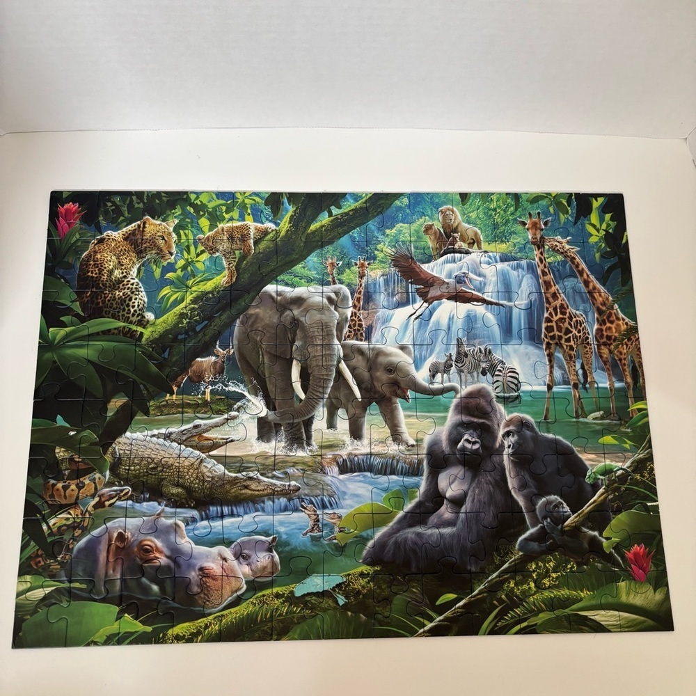 Ravensburger Jungle Kids Puzzle 100 Piece Animals Wildlife Rainforest Stem Gift